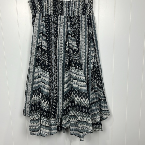 Chelsea & Theodore Womens Skirt XL Blue White Pull-On Stretch Waist Maxi Layers - Picture 7 of 10